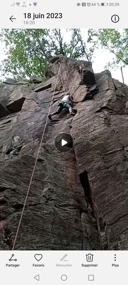 Bruno sur la 6A+ Bruno sur la 6A+