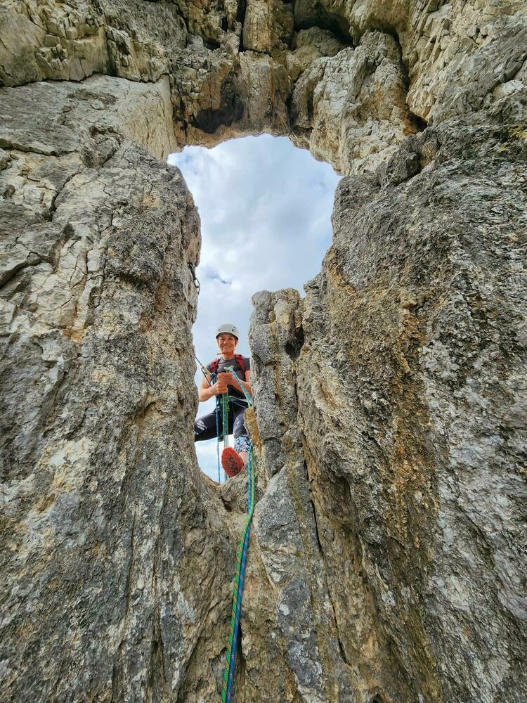 Françoise dans Petite Emeline, passage face Nord à face Sud Françoise dans Petite Emeline, passage face Nord à face Sud